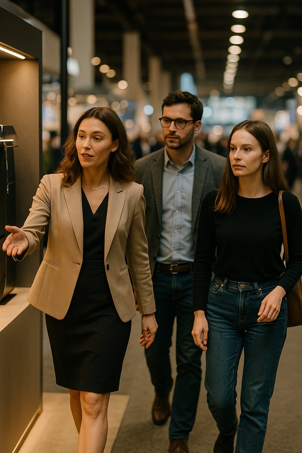 Modelki i modele wystawienniczy w Chełmie — Modelka wystawiennicza przy ekspozycji
