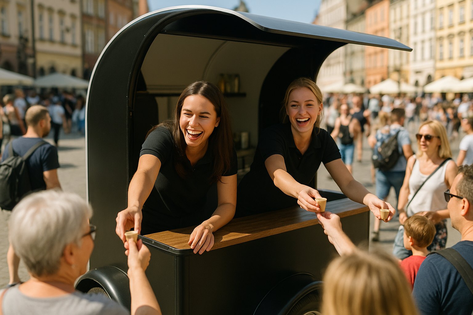 Promotorzy i akcje promocyjne w Toruniu — Roadshow — stanowisko mobilne