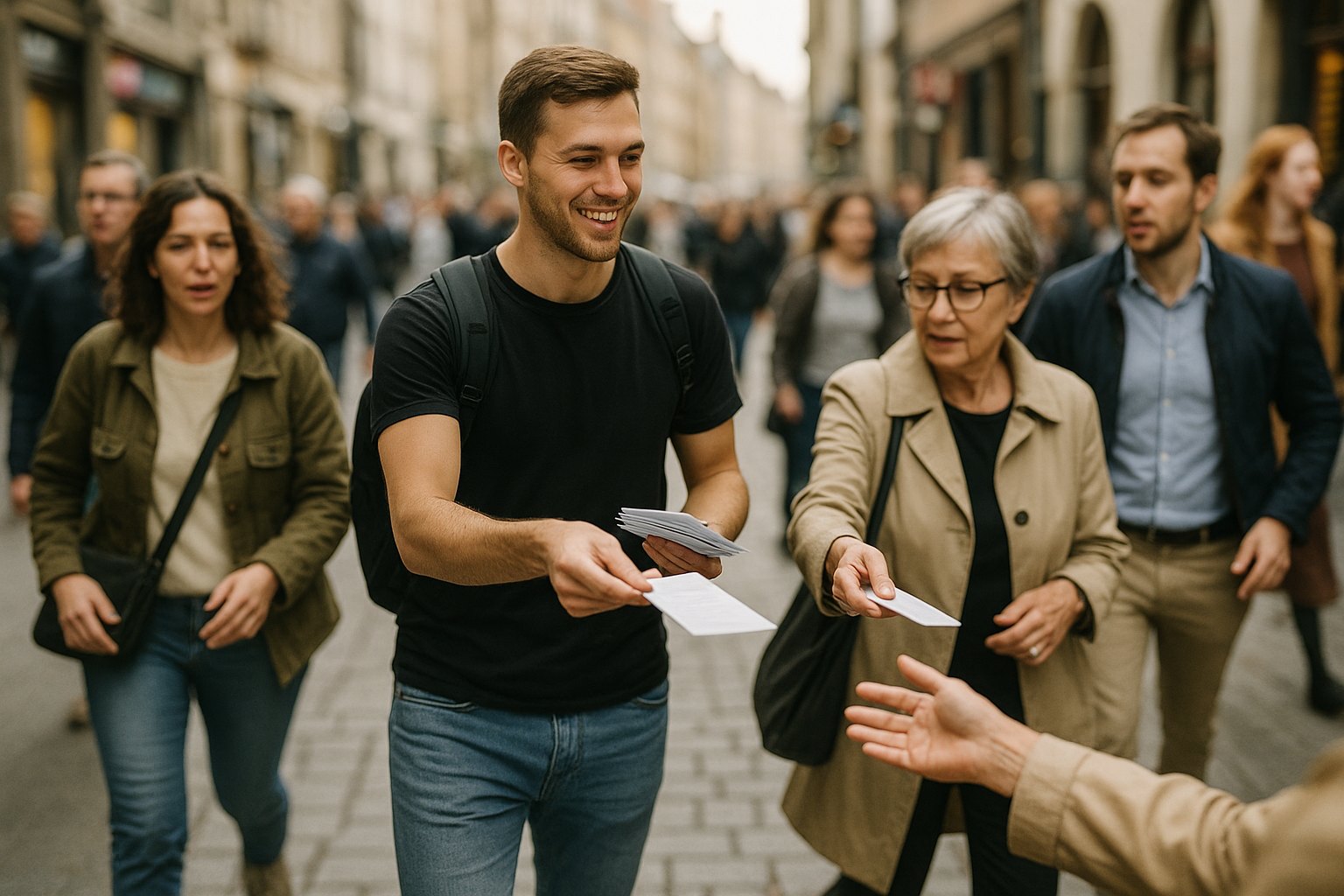 Promotorzy i akcje promocyjne w Inowrocławiu — Wydawanie materiałów promocyjnych