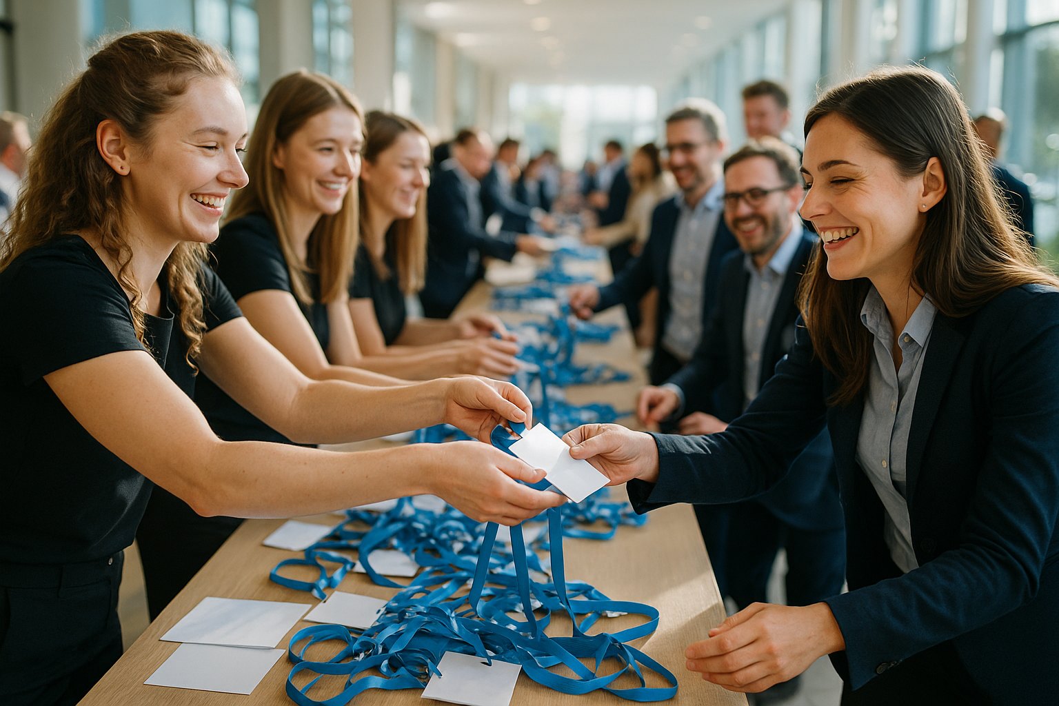 Hostessy eventowe i konferencyjne — Rejestracja gości w godzinie szczytu