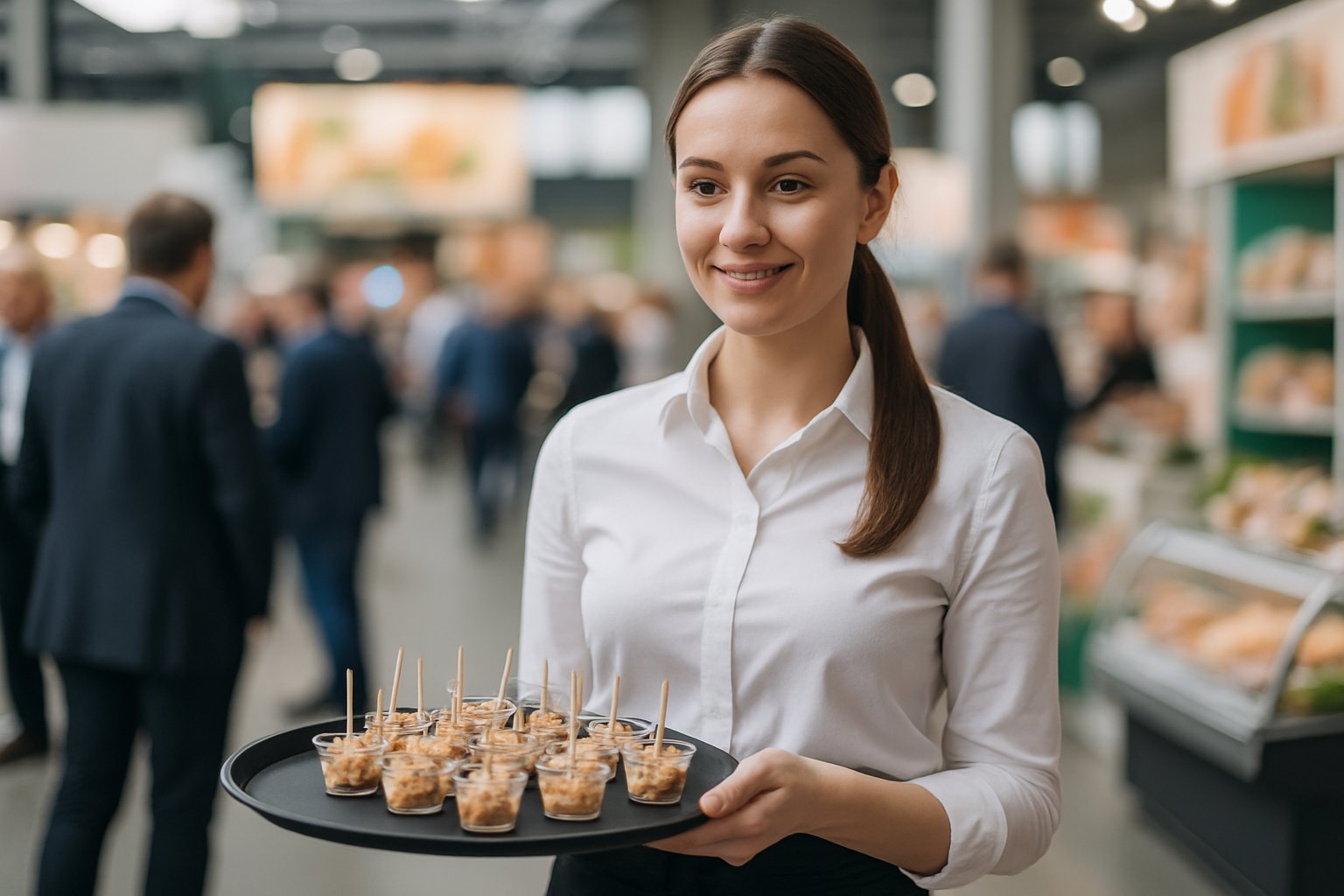 Hostessy targowe — Degustacja na stoisku targowym