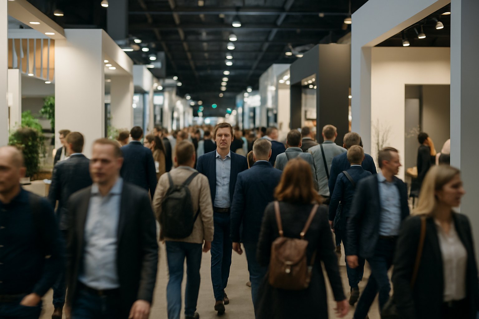 Hostessy targowe w Toruniu — Ruch w alejce targowej